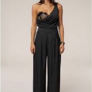 Jluxlabel black velina satin cowl top Sz M **soldout